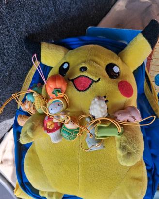 Zainetto pokemon + libro cars + winnie + altro