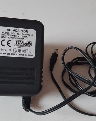 AC ADAPTATOR MODEL NO: T48-12-1000D-3  TUV GS