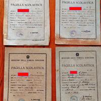 Lotto 4 pagelle anni 1940-1950