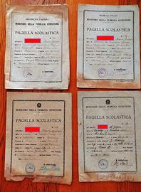 Lotto 4 pagelle anni 1940-1950