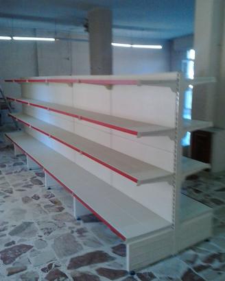 scafffale a gondola, ml. 4, prezzo trattabile