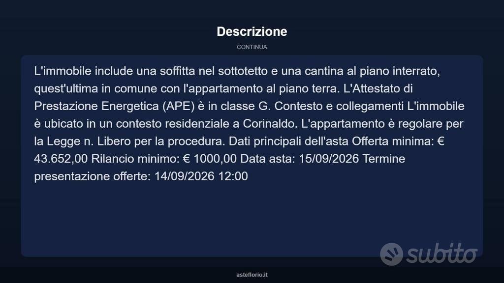 Appartamento – Corinaldo, Ancona - Altro
