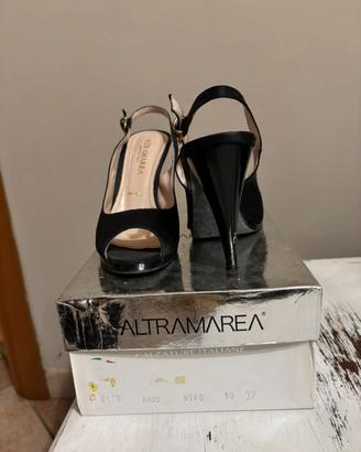 Scarpe in raso nero numero 37.