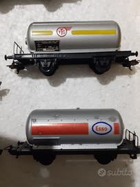 coppia cisterne modellismo ferroviario h0 