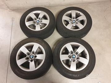 Gomme invernali seminuove e cerchi BMW 16" orig.