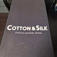 Scarpe cotton & silk in velluto blu