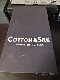 Scarpe cotton & silk in velluto blu