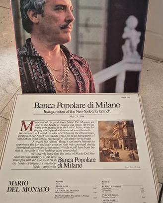 cofanetto dischi Mario Del Monaco 2 LP 33 giri