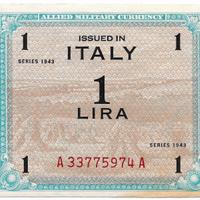 Banconota 1 Lira Allied Military Currency 1943