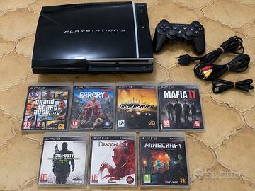 PS3 Fat + controller + 7 giochi PS3 – funzionante