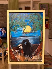 Quadro acrilico su tela 44x64 - San valentino