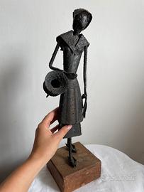 statuetta in ferro battuto Giovanni Grittani
