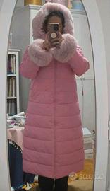 Piumino rosa imbottito lungo M