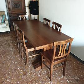 Tavolo noce massello allungabile fino a 12 posti