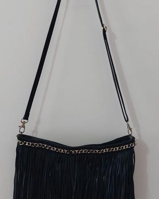 Borsetta in pelle con frange