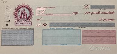 CAMBIALI in BIANCO euro 0,20