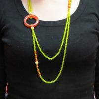 Collana donna peridoto corniola agata argento oro