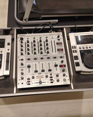 2 CDJ 100S PIOONER + MIXER BEHRINGER + FLIGHT CASE