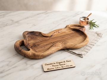 Vassoio in legno di noce- FATTO A MANO-Unico