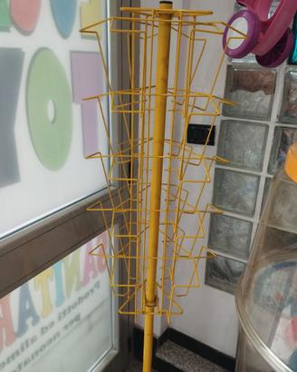 espositore in ferro girevole per quaderni, libri