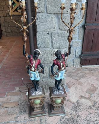 Set 2 Lampade Con Moro Veneziano