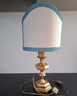 Lampada da tavolo vintage in ottone, anni '70/'80