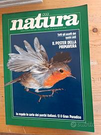 Rivista Oggi Natura aprile 1986 uccelli poster