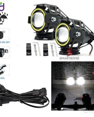 2 Fari supplementari moto U7 LED universale moto