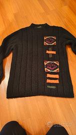 Maglione Shooters nero con dettagli decorativi