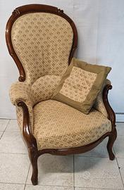 Poltrona Francese in Mogano – Seconda metà XIX sec