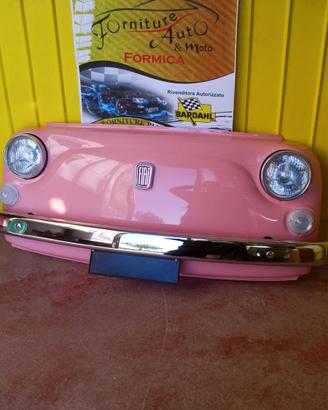Musetto Fiat 500 Epoca  Arredo Vintage Rosa Chiaro