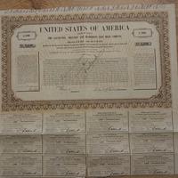 Antico titolo azionario Galveston 1855