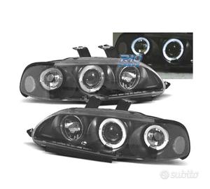 FARI PER HONDA CIVIC 92-95 ANGEL EYES SFONDO NERO