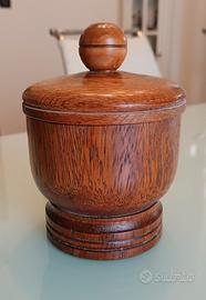 contenitore ciotola vaso + coperchio legno tornio
