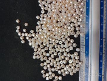 Perle acqua dolce 5–6 mm, circa 300 pz, 78g totali