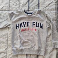 felpa bambino 5-6 anni, 116 cm