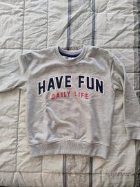 felpa bambino 5-6 anni, 116 cm