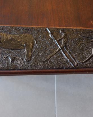 Tavolino vintage ferro e legno