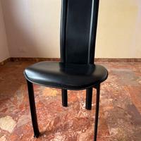 Set di 4 sedie in cuoio Cattelan