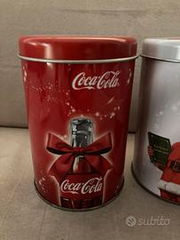 3 barattoli in latta coca cola natalizi