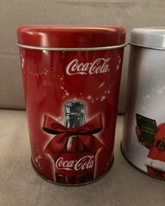 3 barattoli in latta coca cola natalizi