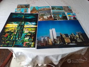 11 cartoline New York 60/70 + 2 foto plastificate 