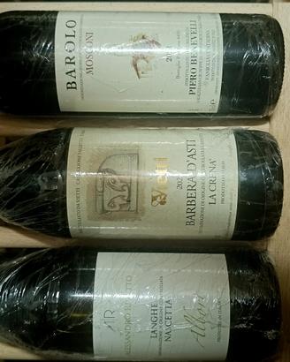 Lotto 6 bottiglie Piemonte wine box