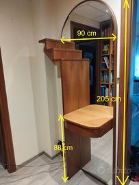 SPECCHIERA CON CASSETTO E APPENDIABITI