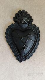 Cuore Sacro – Nero Opaco con Effetto Kintsugi