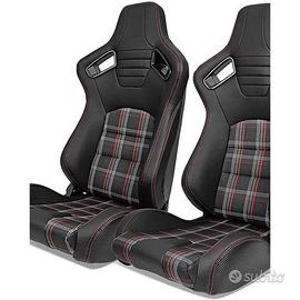 Coppia sedili trama scozzese no recaro gti look