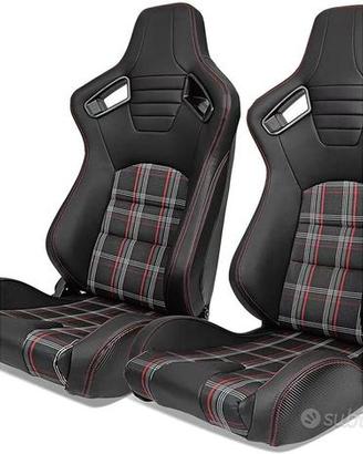 Coppia sedili trama scozzese no recaro gti look