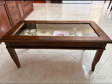 Tavolino Vetrina in Legno Massella