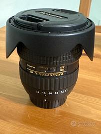 Obiettivo Tokina 11-16 grandangolo Attacco NIkon