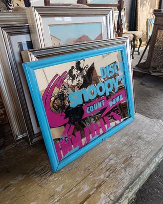 Specchio Vintage Disco Snoopy Anni '70 - Pop Art